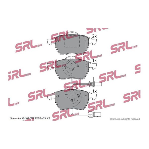Bromsbeläggsats, Framaxel Srline S70-0012 SRLine
