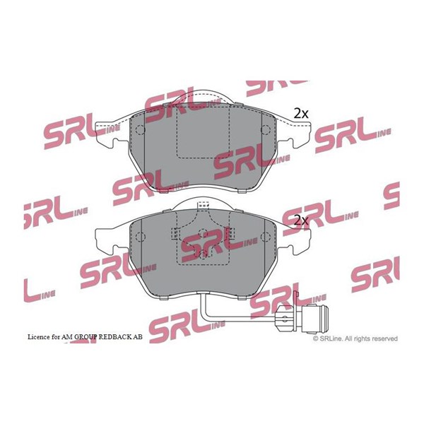 Bromsbeläggsats, Framaxel Srline S70-0018 SRLine
