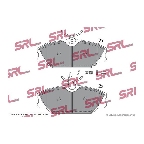 Bromsbeläggsats, Framaxel Srline S70-0019 SRLine