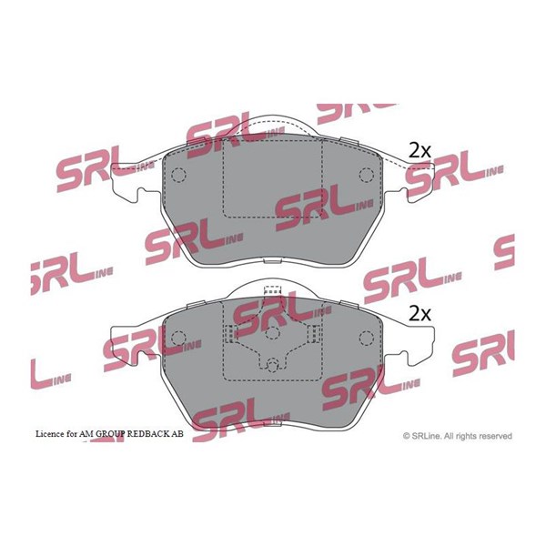 Bromsbeläggsats, Framaxel Srline S70-0035 SRLine