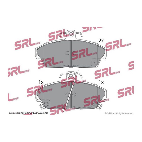 Bromsbeläggsats, Framaxel Srline S70-0045 SRLine