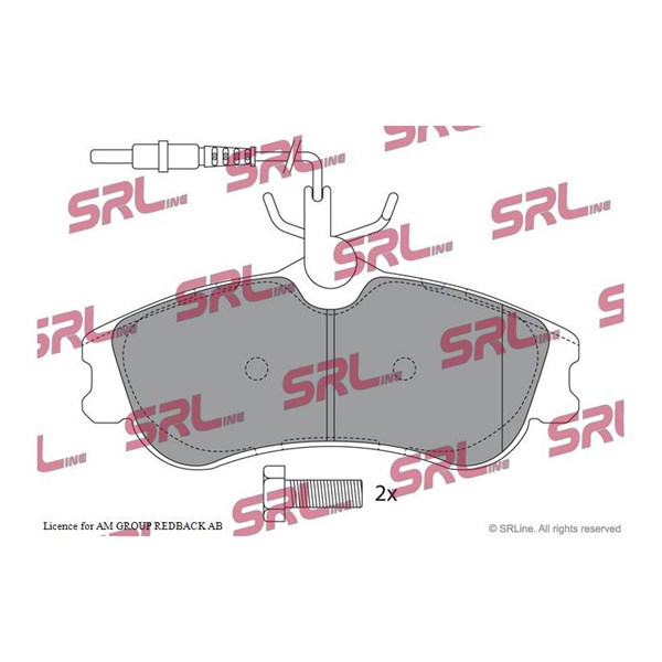 Bromsbeläggsats Ventilerad, Framaxel Srline S70-0052 SRLine