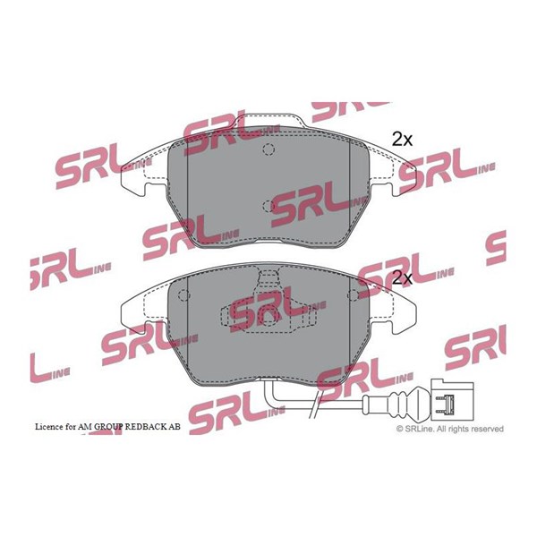 Bromsbeläggsats, Framaxel Srline S70-0069 SRLine