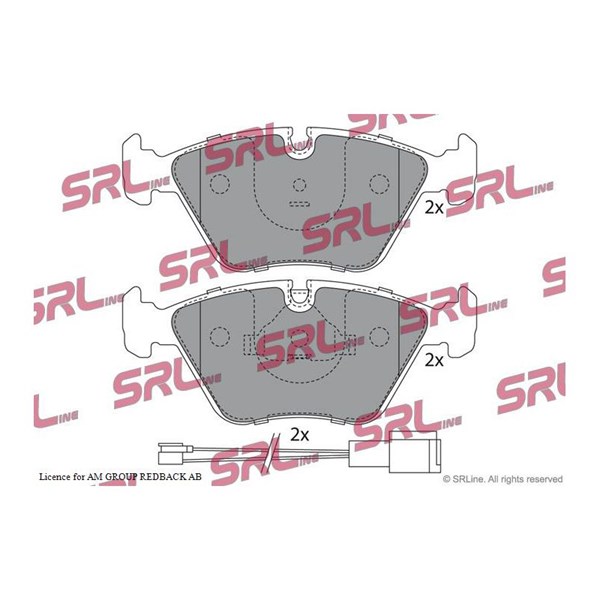 Bromsbeläggsats, Framaxel Srline S70-0074 SRLine