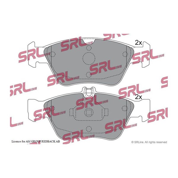 Bromsbeläggsats, Framaxel Srline S70-0076 SRLine