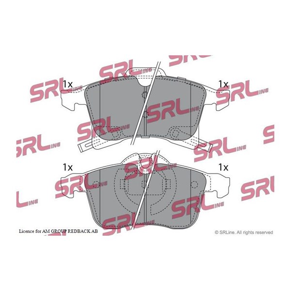 Bromsbeläggsats, Framaxel Srline S70-0089 SRLine