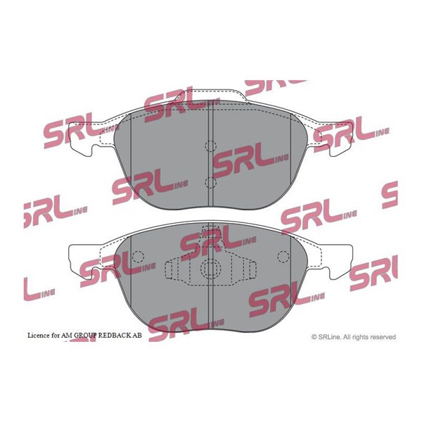 Bromsbeläggsats, Framaxel Srline S70-0095 SRLine