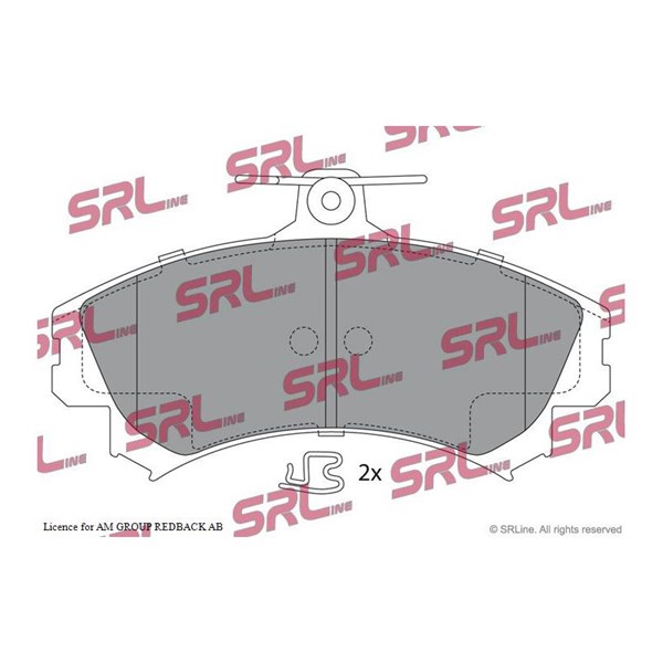 Bromsbeläggsats, Framaxel Srline S70-0109 SRLine