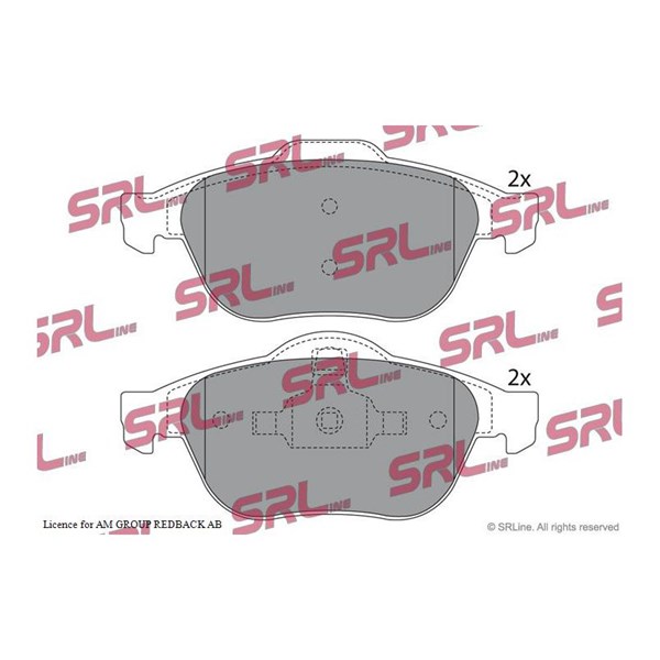 Bromsbeläggsats, Framaxel Srline S70-0110 SRLine