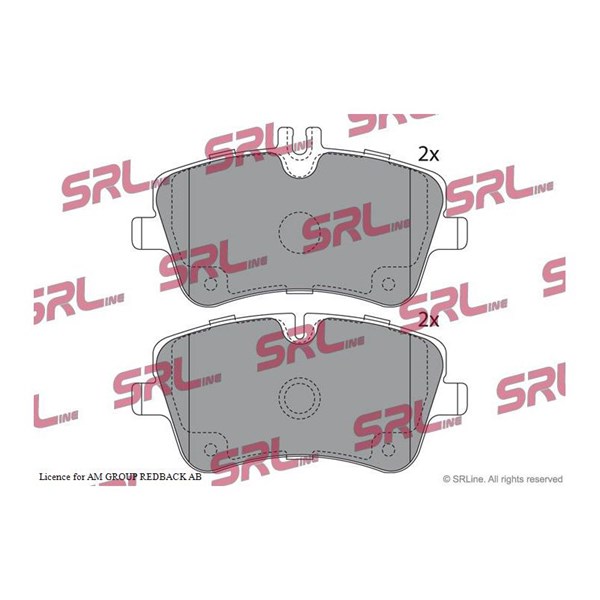 Bromsbeläggsats, Framaxel Srline S70-0112 SRLine