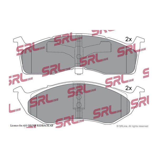 Bromsbeläggsats, Framaxel Srline S70-0117 SRLine