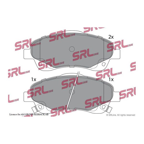 Bromsbeläggsats, Framaxel Srline S70-0121 SRLine