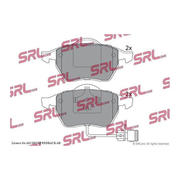 Bromsbeläggsats, Framaxel Srline S70-0135 SRLine