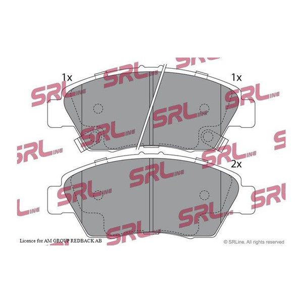 Bromsbeläggsats, Framaxel Srline S70-0151 SRLine