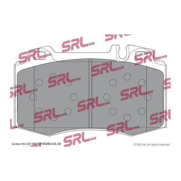 Bromsbeläggsats, Framaxel, Bakaxel Srline S70-0153 SRLine