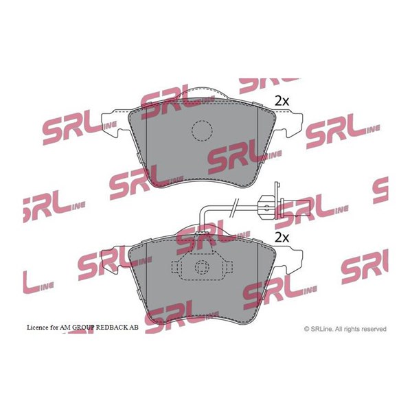 Bromsbeläggsats, Framaxel Srline S70-0167 SRLine