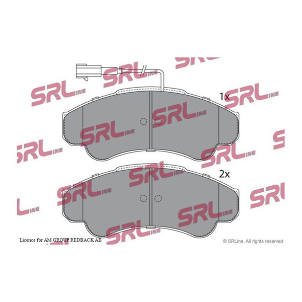 Bromsbeläggsats, Framaxel Srline S70-0173 SRLine