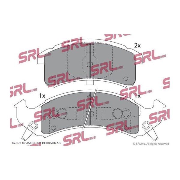 Bromsbeläggsats, Framaxel Srline S70-0187 SRLine