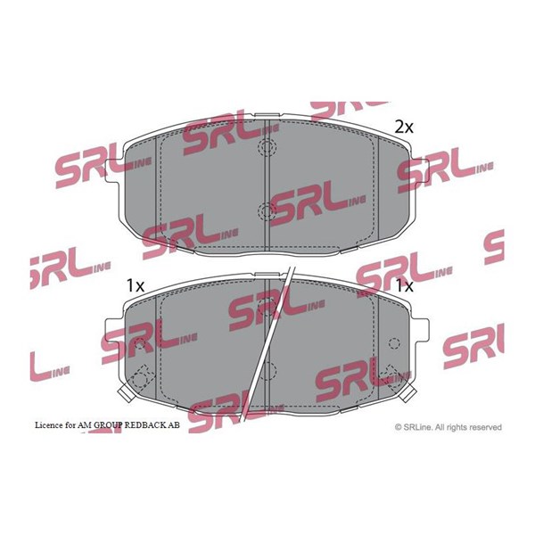Bromsbeläggsats, Framaxel Srline S70-0188 SRLine