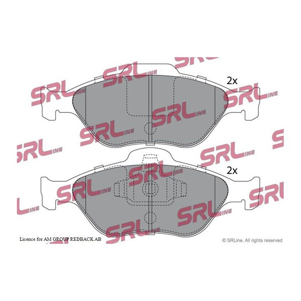Bromsbeläggsats, Framaxel Srline S70-0190 SRLine Bromsbeläggsats, Framaxel Srline S70-0190 SRLine
