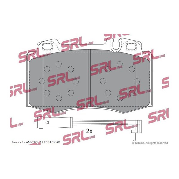 Bromsbeläggsats, Framaxel Srline S70-0198 SRLine