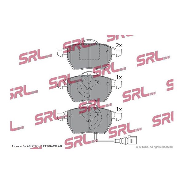 Bromsbeläggsats, Framaxel Srline S70-0201 SRLine