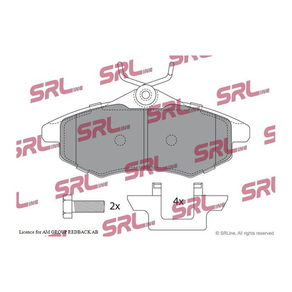 Bromsbeläggsats Solid, Framaxel Srline S70-0202 SRLine