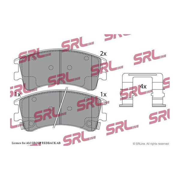 Bromsbeläggsats, Framaxel Srline S70-0203 SRLine
