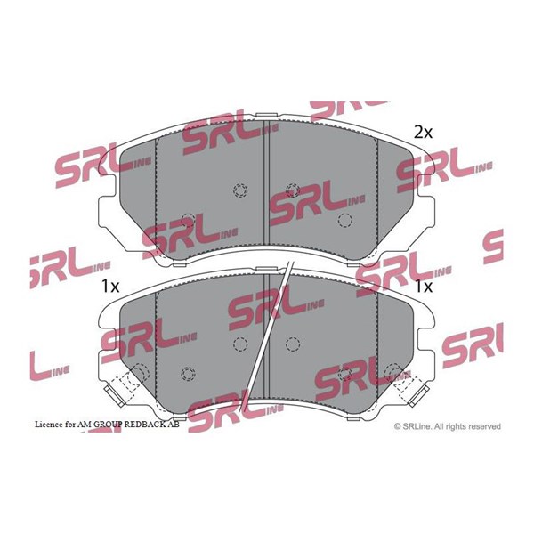 Bromsbeläggsats, Framaxel Srline S70-0206 SRLine