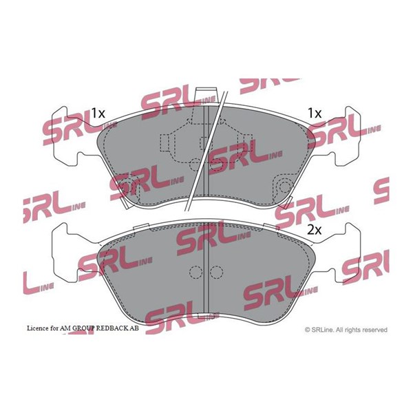 Bromsbeläggsats, Framaxel Srline S70-0207 SRLine