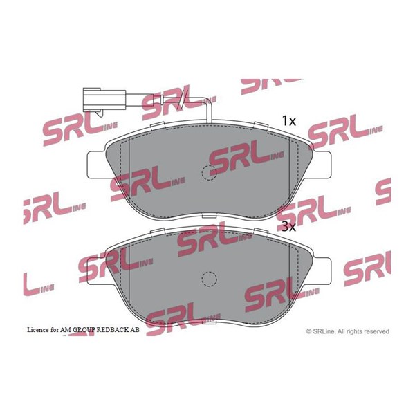Bromsbeläggsats, Framaxel Srline S70-0209 SRLine