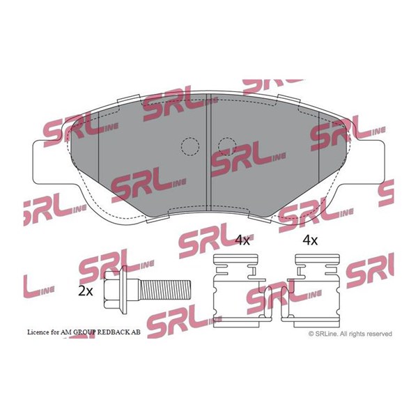 Bromsbeläggsats, Framaxel Srline S70-0214 SRLine