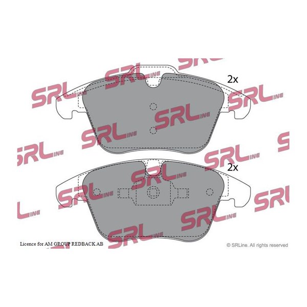 Bromsbeläggsats, Framaxel Srline S70-0224 SRLine
