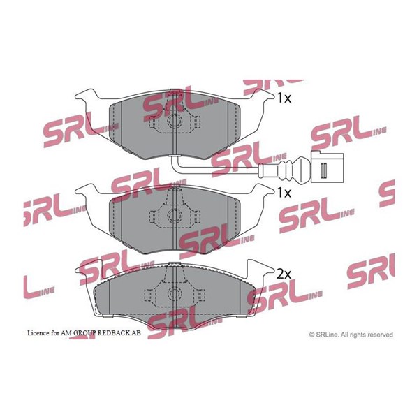 Bromsbeläggsats, Framaxel Srline S70-0227 SRLine