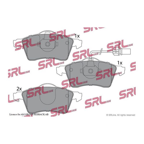 Bromsbeläggsats, Framaxel Srline S70-0228 SRLine
