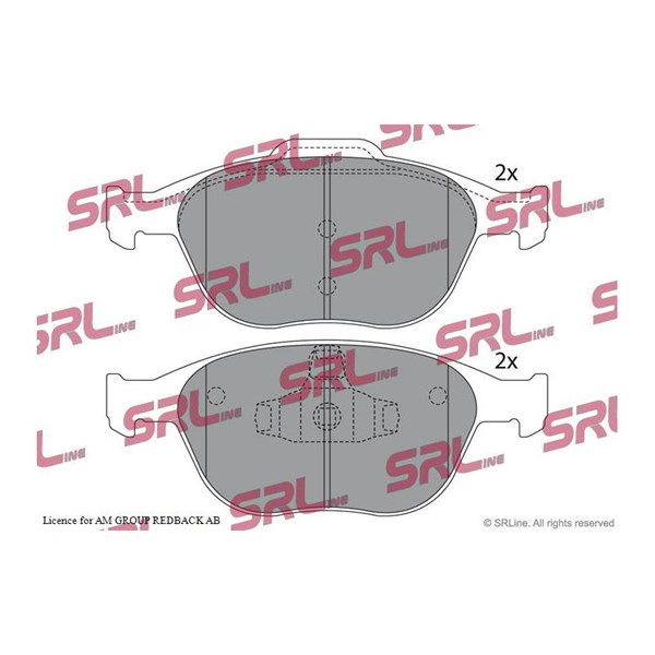 Bromsbeläggsats, Framaxel Srline S70-0229 SRLine