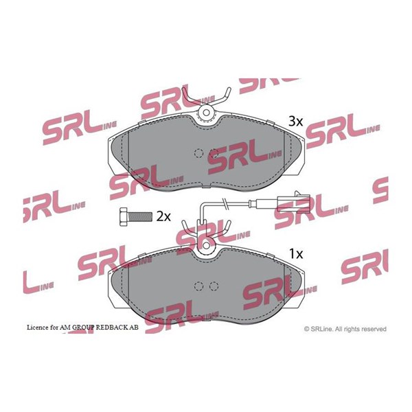 Bromsbeläggsats, Framaxel Srline S70-0243 SRLine