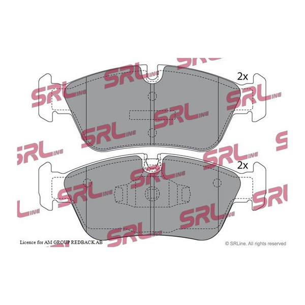 Bromsbeläggsats, Framaxel Srline S70-0244 SRLine