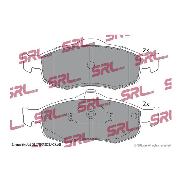 Bromsbeläggsats, Framaxel Srline S70-0246 SRLine