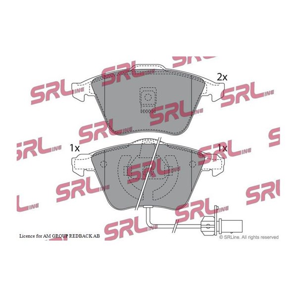 Bromsbeläggsats, Framaxel Srline S70-0247 SRLine