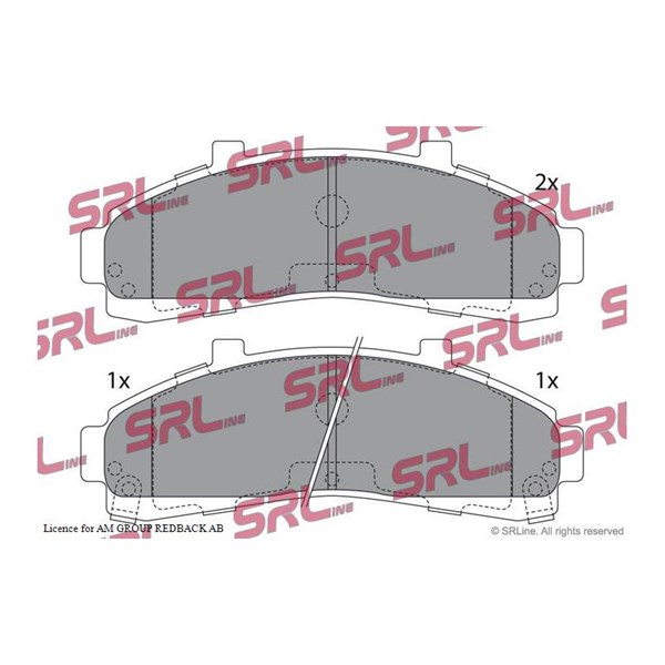 Bromsbeläggsats, Framaxel Srline S70-0248 SRLine