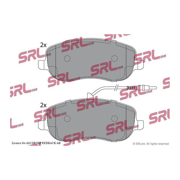 Bromsbeläggsats, Framaxel Srline S70-0250 SRLine