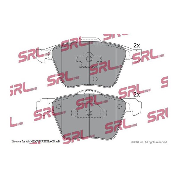 Bromsbeläggsats, Framaxel Srline S70-0251 SRLine