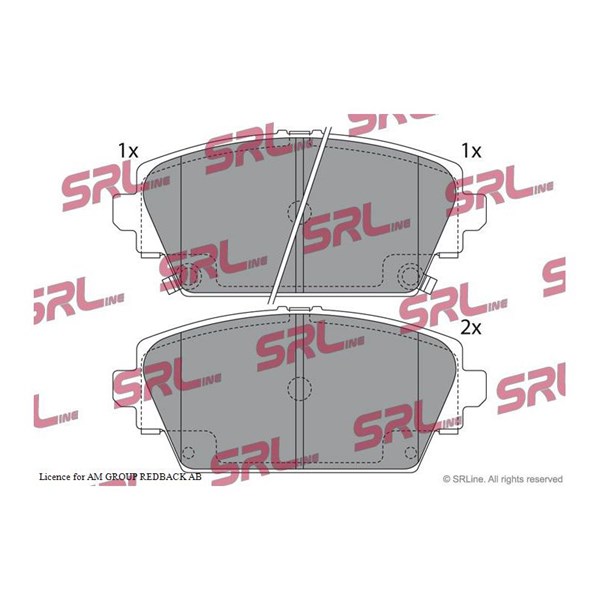 Bromsbeläggsats, Framaxel Srline S70-0253 SRLine
