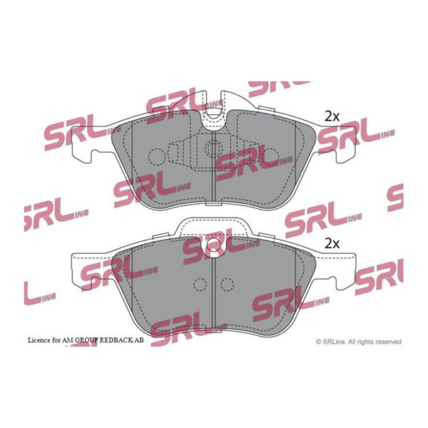 Bromsbeläggsats, Framaxel Srline S70-0254 SRLine
