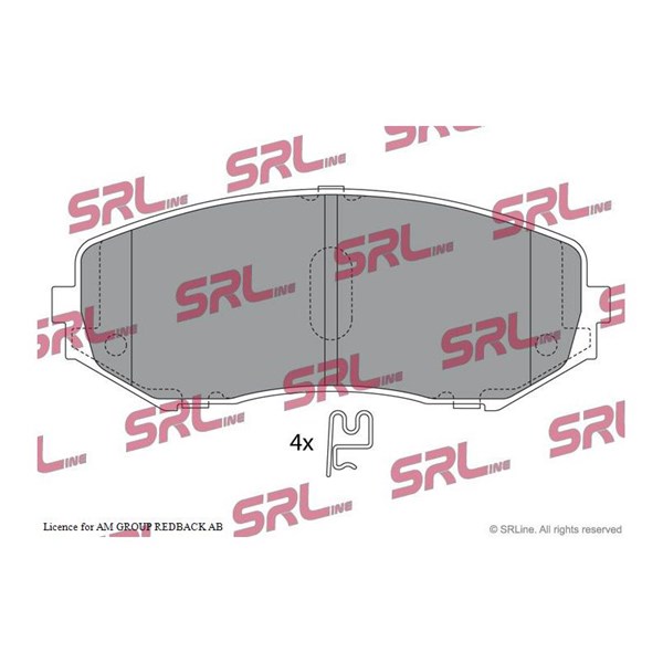 Bromsbeläggsats, Framaxel Srline S70-0256 SRLine