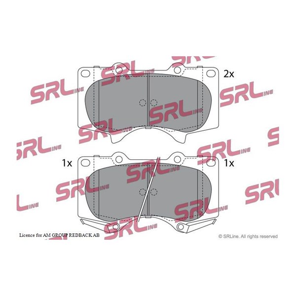 Bromsbeläggsats, Framaxel Srline S70-0263 SRLine
