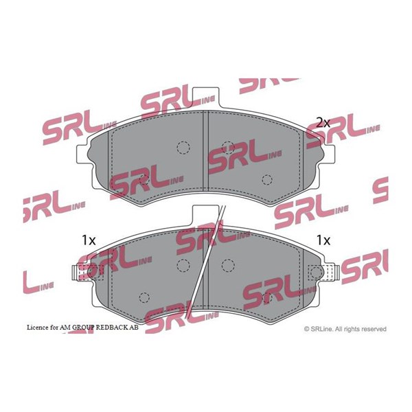 Bromsbeläggsats, Framaxel Srline S70-0264 SRLine