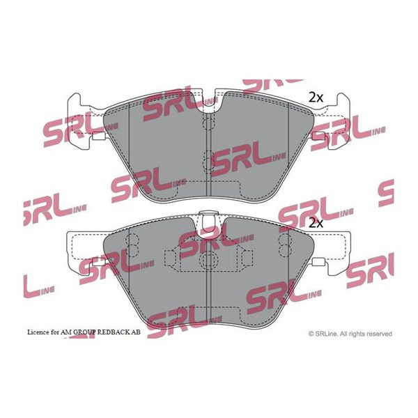 Bromsbeläggsats, Framaxel Srline S70-0266 SRLine