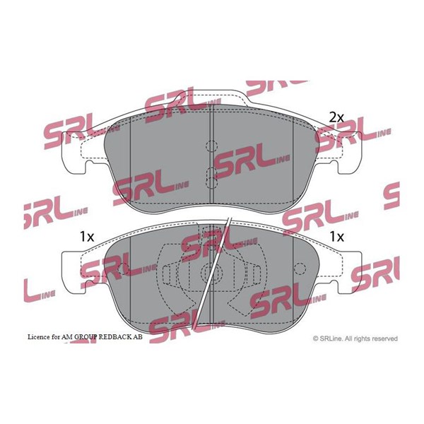 Bromsbeläggsats, Framaxel Srline S70-0270 SRLine